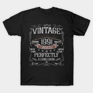 Vintage 1991 29th Birthday 29 Years Old Gift T-Shirt